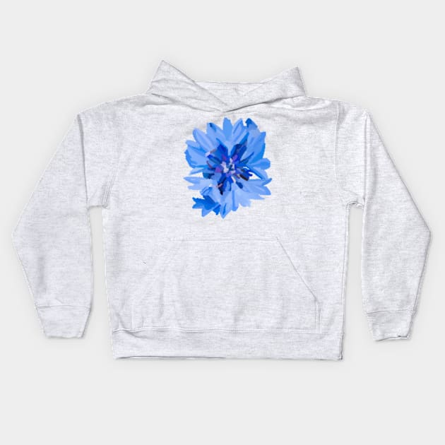 Blue flower Bloom- Frozen- Winter Kids Hoodie by Vtheartist